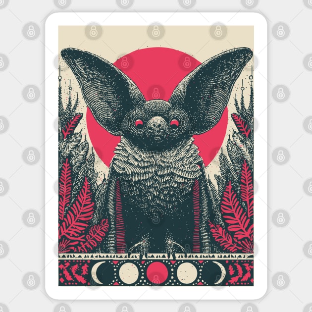 Gothic Bat Heraldic Crest | Nocturnal Vampire Grimoire Sticker by TuncGK